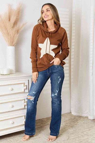 Star Graphic Hooded Sweater