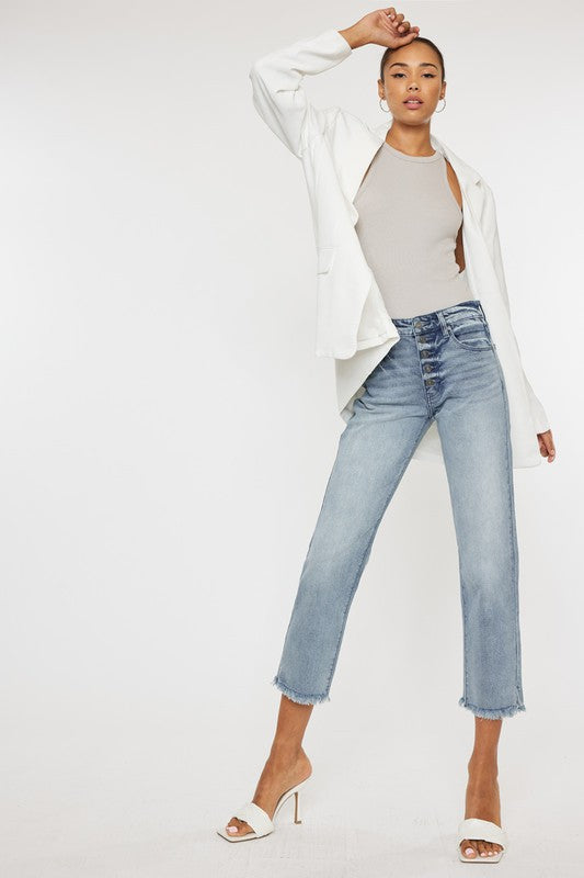 High-Rise Straight-Fit Jeans