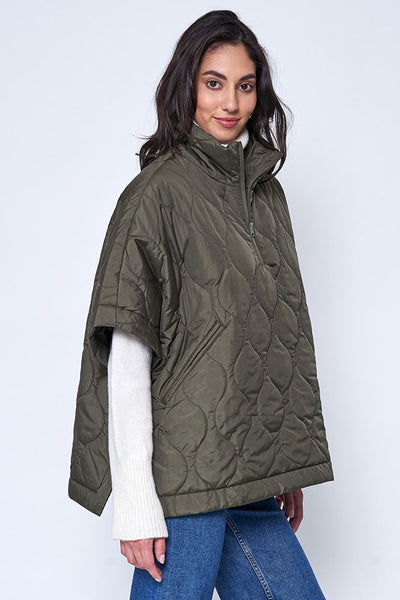 Quilted Puffer Poncho