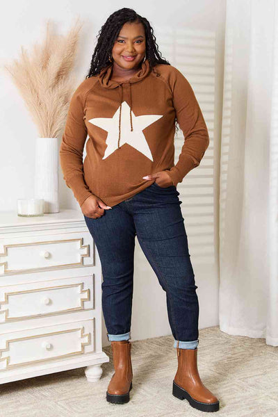 Star Graphic Hooded Sweater